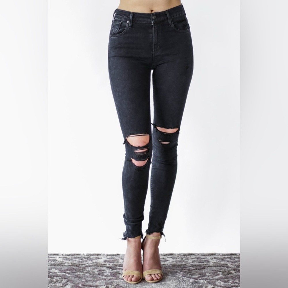 Agolde Black Ripped Jeans